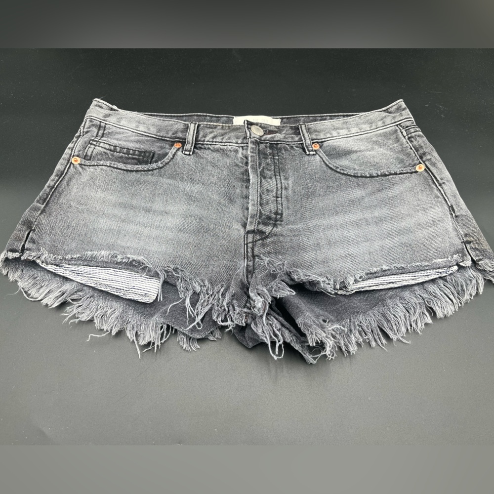 Free People Dark Denim Cut Off Shorts Sz 27